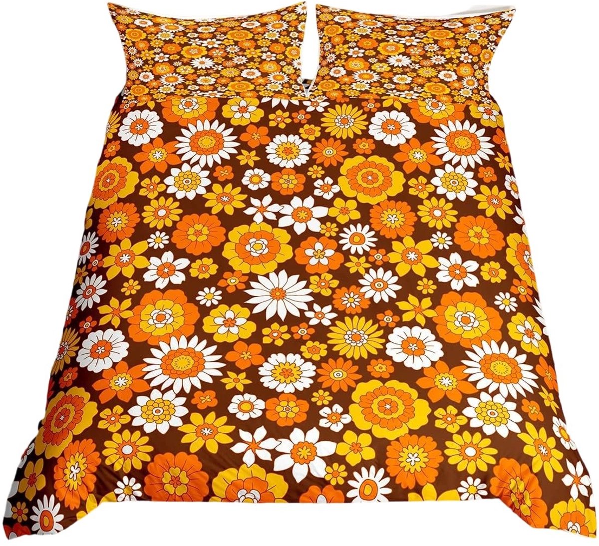 Omgoods - Retro Hippie Bloemen Dekbedovertrekset voor Volwassenen