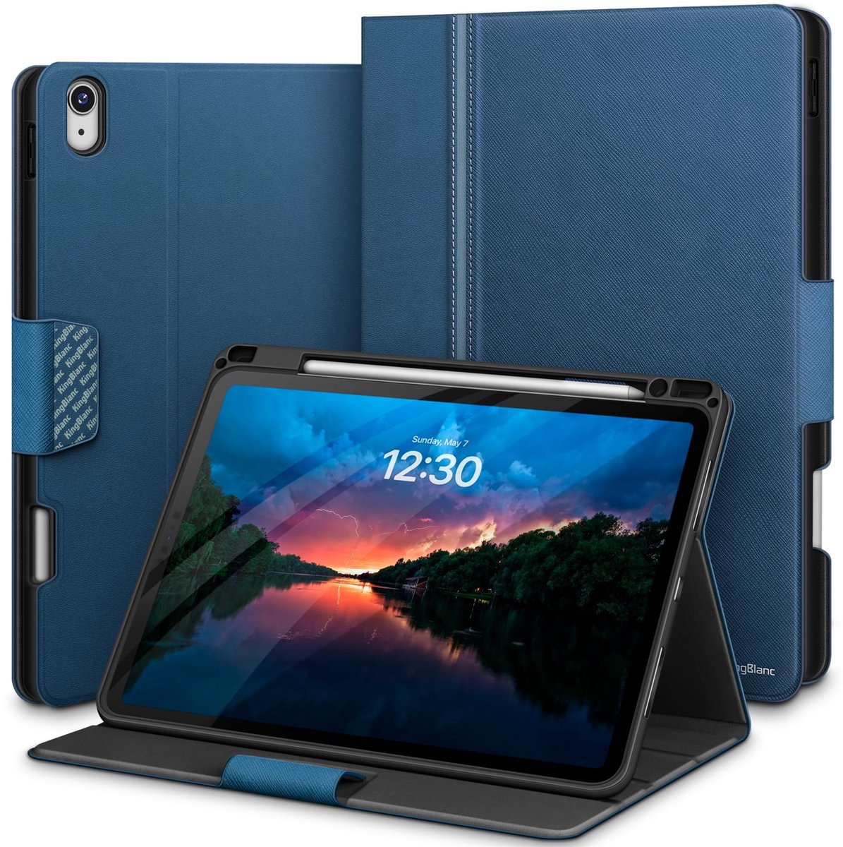 Omgoods - Case voor iPad Air 11" 6e Generatie (2024) - Vegan Lederen Stand met Penhouder