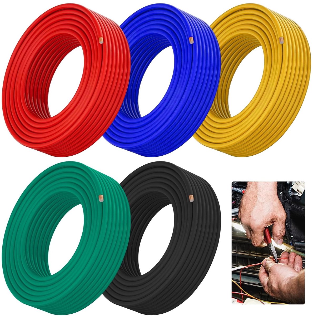 Omgoods - Vehicle Cable Set 1.0 mm² - 5 m x 5 Kleuren FLRY-B