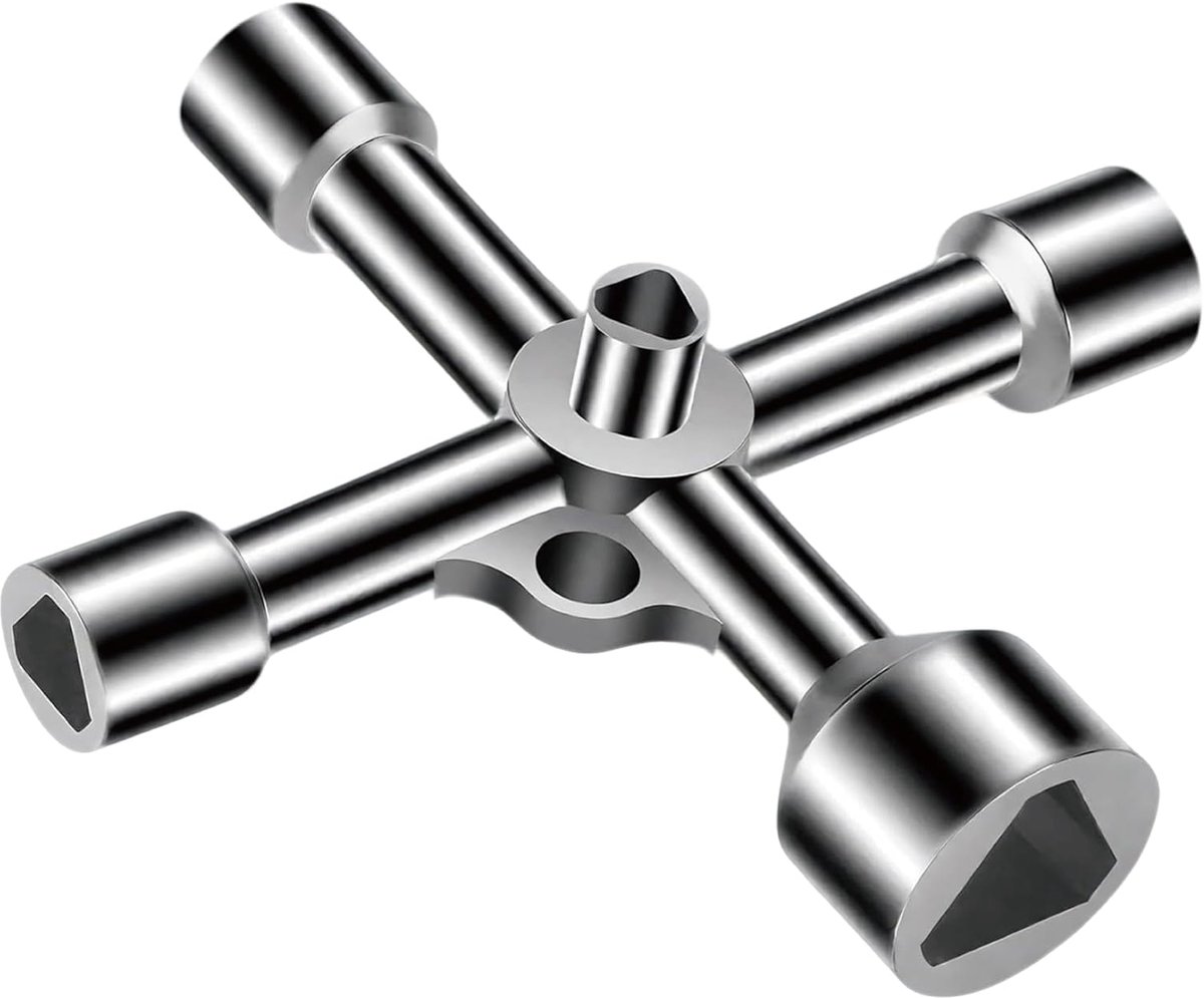 Universele schakelkastsleutel, driekantsleutel, universele schakelkastsleutel, 5 maten binnenmaat 7 mm/10 mm/12 mm/13 mm/18 mm driehoekige sleutel
