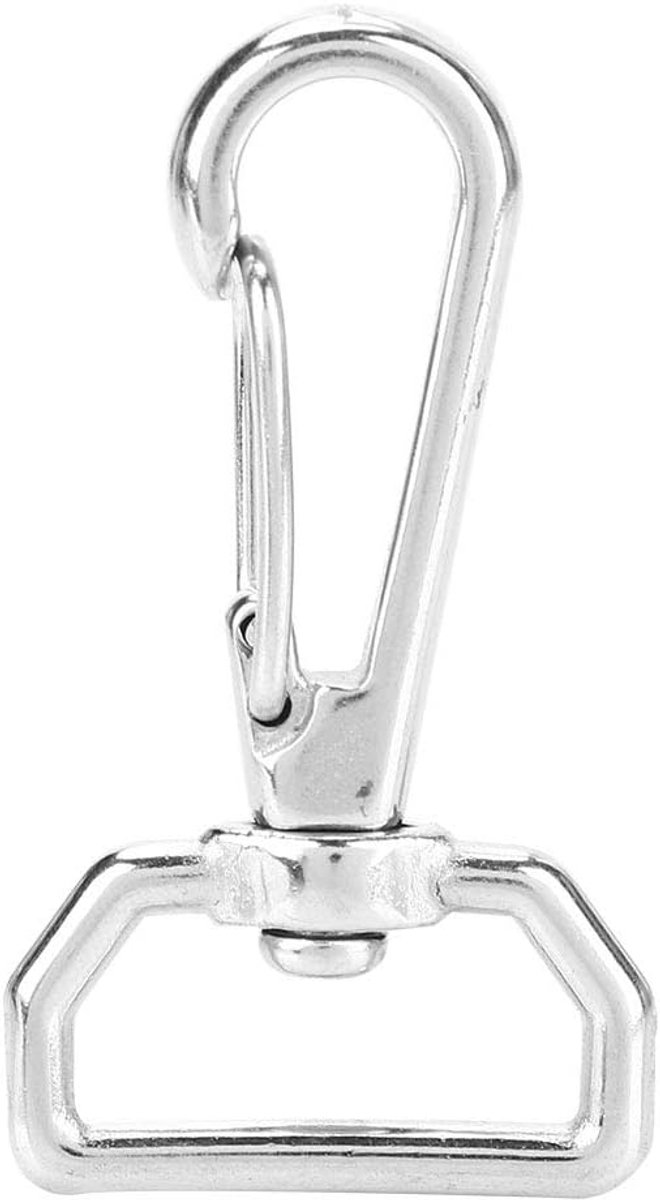 Swivel Karabijnhaak, Vierkante Swivel Bolt Snap Clip Duiken Splitringen voor Duiken Snorkelen Hondenriem