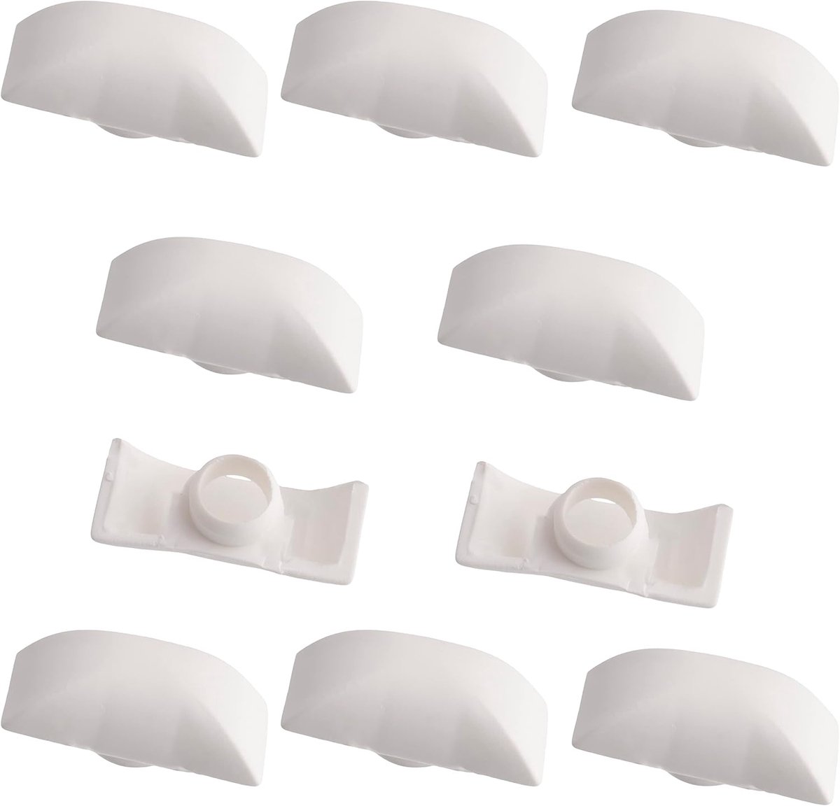 - C65136-verpakking van 10 stormafdekkingen/drainagesproeiers voor raamkozijnen 1 clip 29x12 mm voor raamkozijnen - kap/stop - van kunststof - boring Ø 10 mm - waterbevestiging - kleur wit