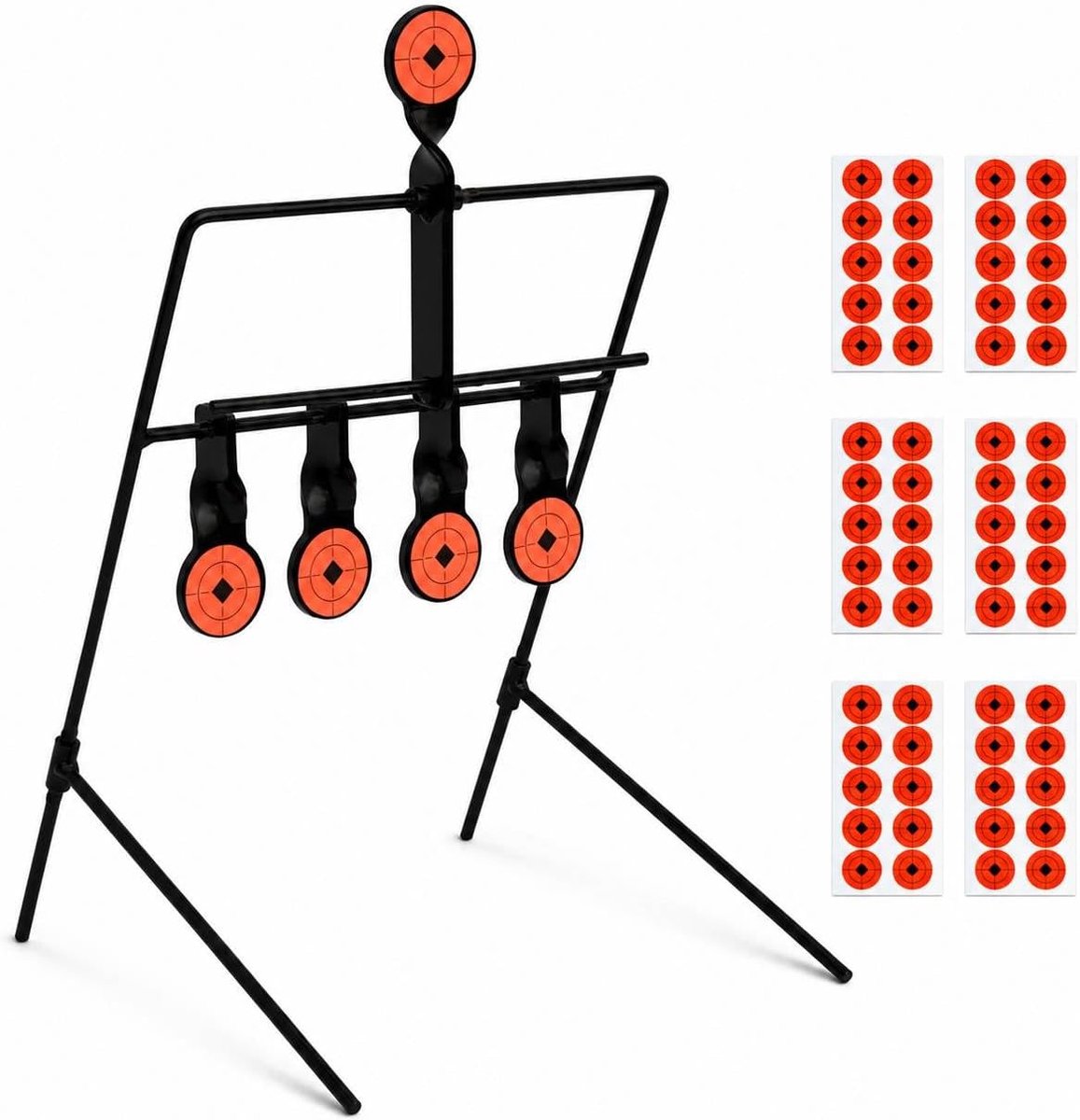 schiethouder voor geweren en geweren, compatibel met 4,5 mm en 5,5 mm, snelheden, opvouwbaar en draagbaar, inclusief 60 stickers