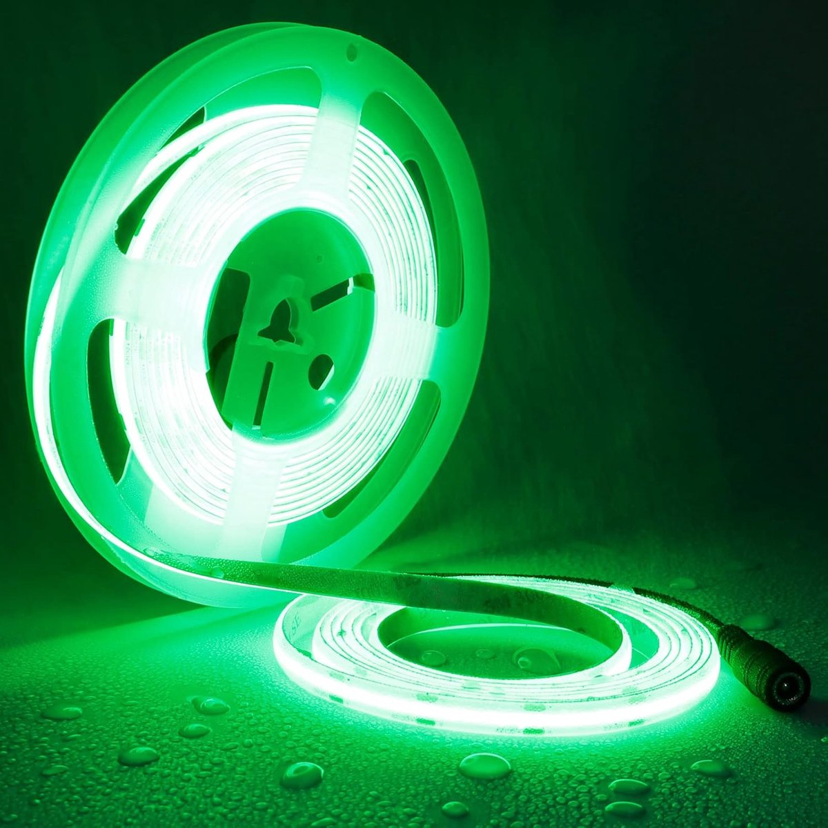 12V COB LED Strip 5M Waterdicht IP65 Groen 480LEDs/M Egale Verlichting CRI>90 Buiten/Binnen Snijbaar Dimbaar Energiezuinige Woonkamer Keukenkast DIY Decoratieve