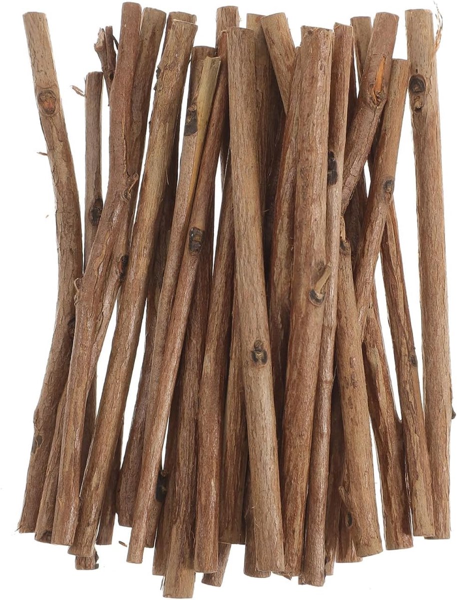Houten stokjes 100 stuks 10 cm 0 3-0 5 cm houten stokjes 5 cm houten hut kit voor doe-het-zelf fotoobjecten (hout)