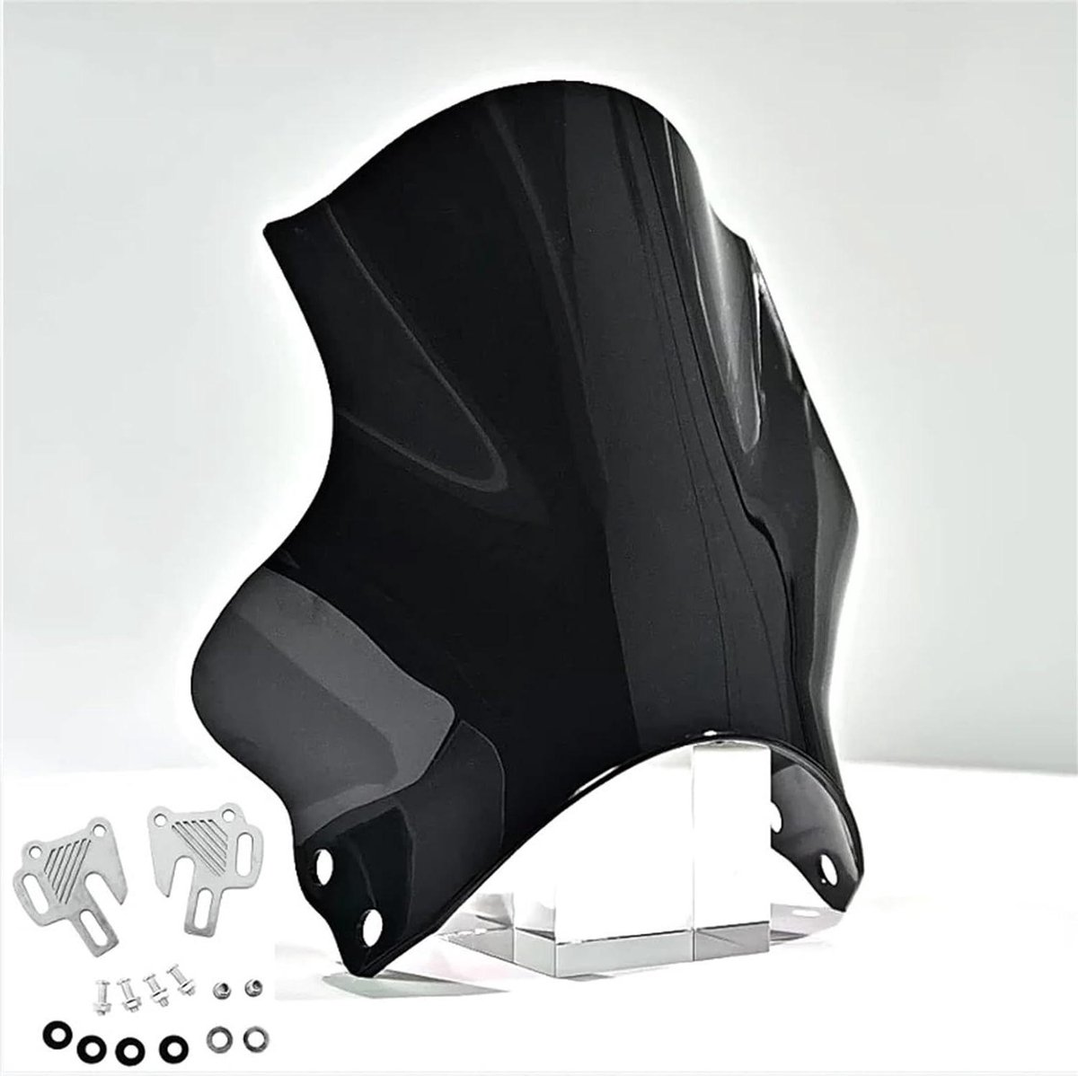 Motorfiets Windscherm - Motor Voorruit Verstelbaar - Comfortabel Rijden - Universele Pasvorm - 5-7 Inch Koplamp - Zwart