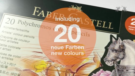 Faber-Castell - Kleurpotlood - Polychromos - 3,8mm kerndikte - blik à 20 stuks met nieuwe kleuren - FC-110020