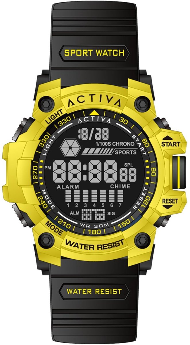 Activa Digital ACW8020-010 Heren digitale horloge - 56 mm