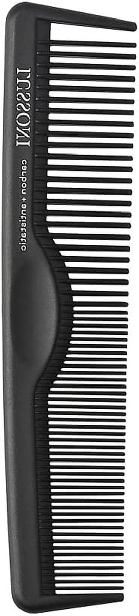 Kapperskam Carbon - Snijkam Stylingkam - Professioneel Knippen - Onbreekbaar Antistatisch - 29 cm - Zwart