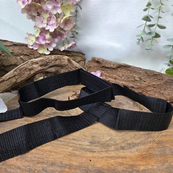 Draagriem met klittenband - voor yogamat - Yoga strap — afbeelding 3