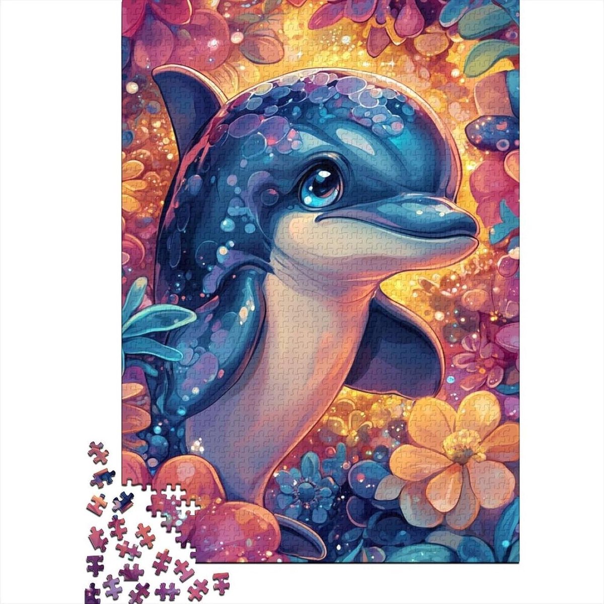 Bloemen Puzzel - Legpuzzel Volwassenen - Ontspanning en Decoratie - Nauwkeurig Gesneden Stukjes - 38 x 26 cm - Stijl-7