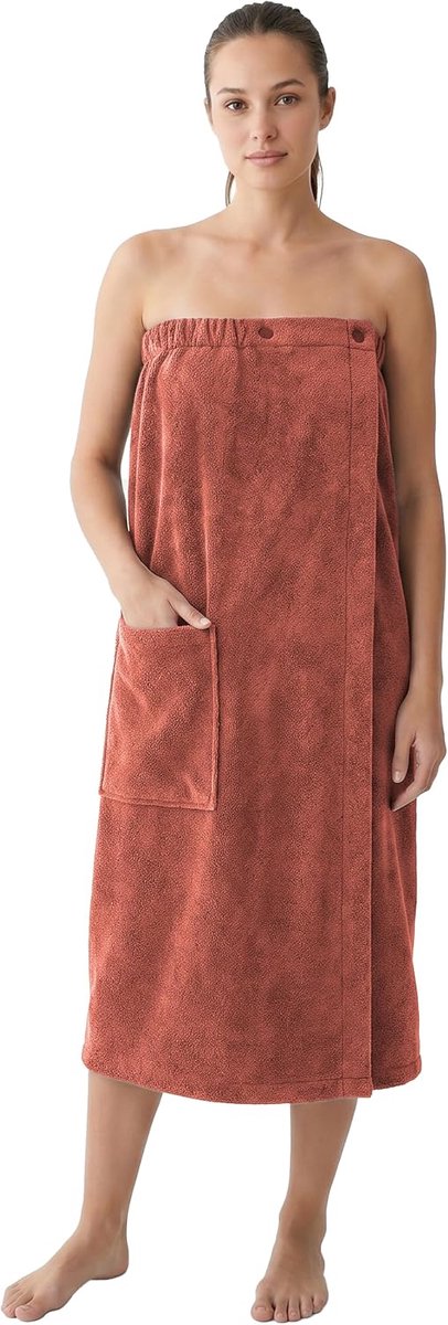 Saunakilt voor dames, wikkelrok voor de sauna, rosé