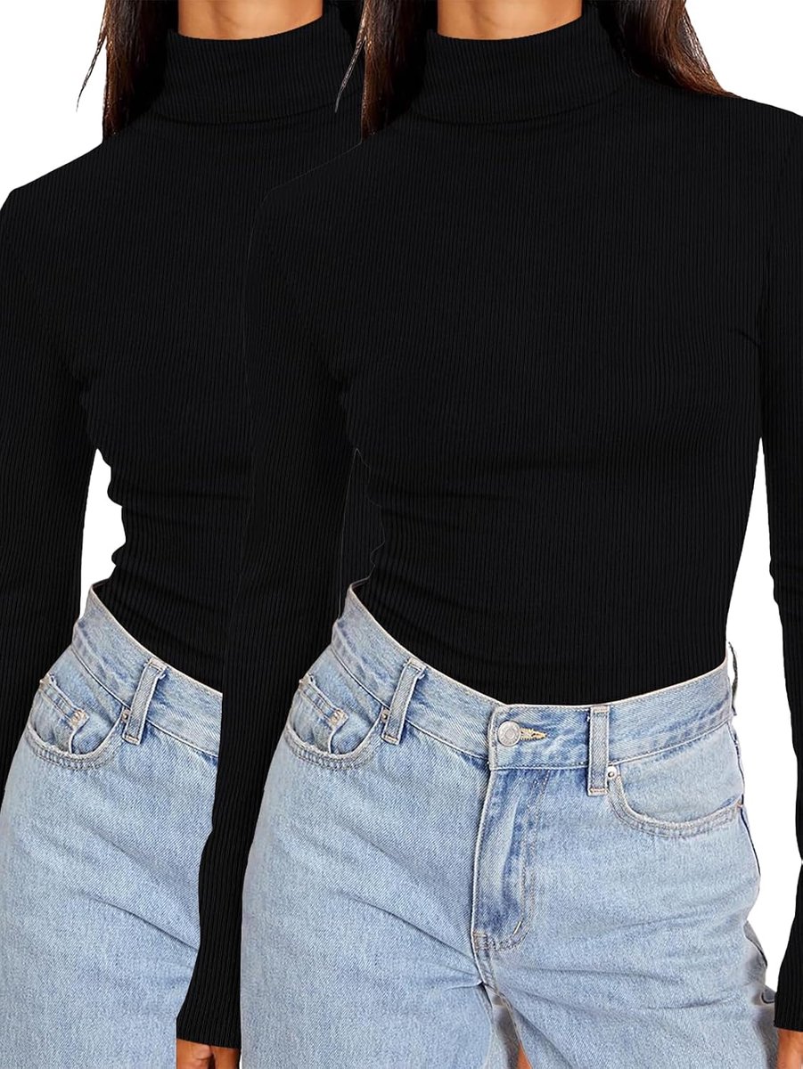 Coltrui dames basic effen shirt met lange mouwen dames herfst winter