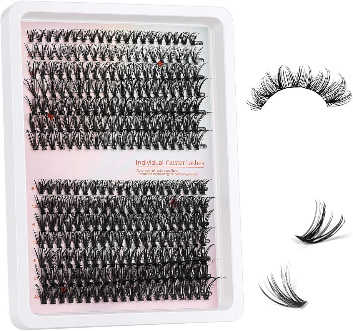 280 stuks wimperextensions, 30D+40D Lash-extension-set, D Curl
