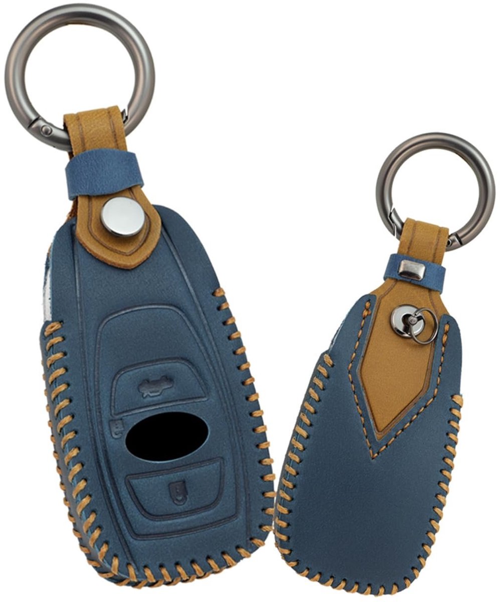 Omgoods - Leren Autosleutelhoes voor Subaru - Sleutelbescherming met Keychain