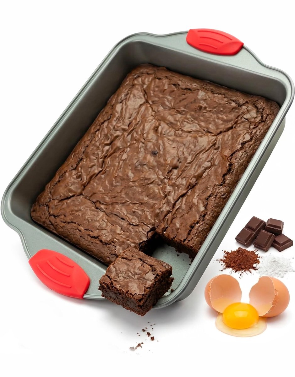 Omgoods- Bakvorm 20x20 cm - Vierkante Bakvorm - Antikleef Bakvorm - Duurzaam Staal - Vaatwasserbestendig - Professioneel Ontwerp - Taartvorm