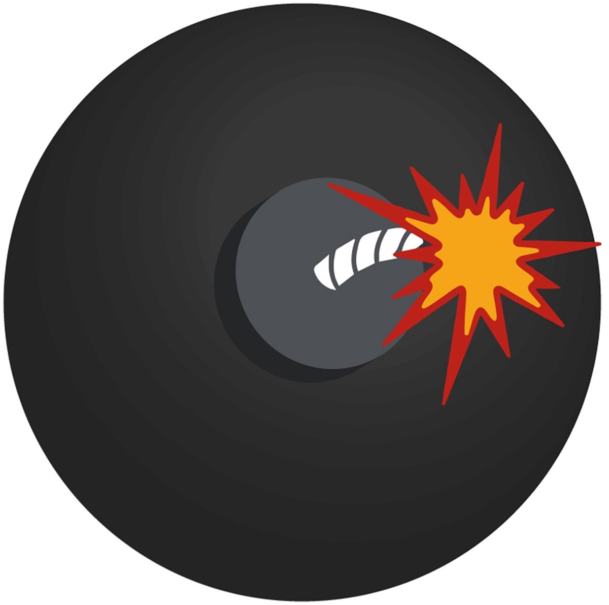Brabo Training Bal Emoji Zwart 1 St. - hockeybal - zwart