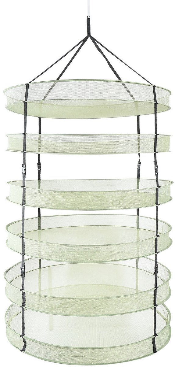 Omgoods - Vouwbare Ademende Mesh Kruiden Droogrek - 6-Lagen voor Hydroponische Planten