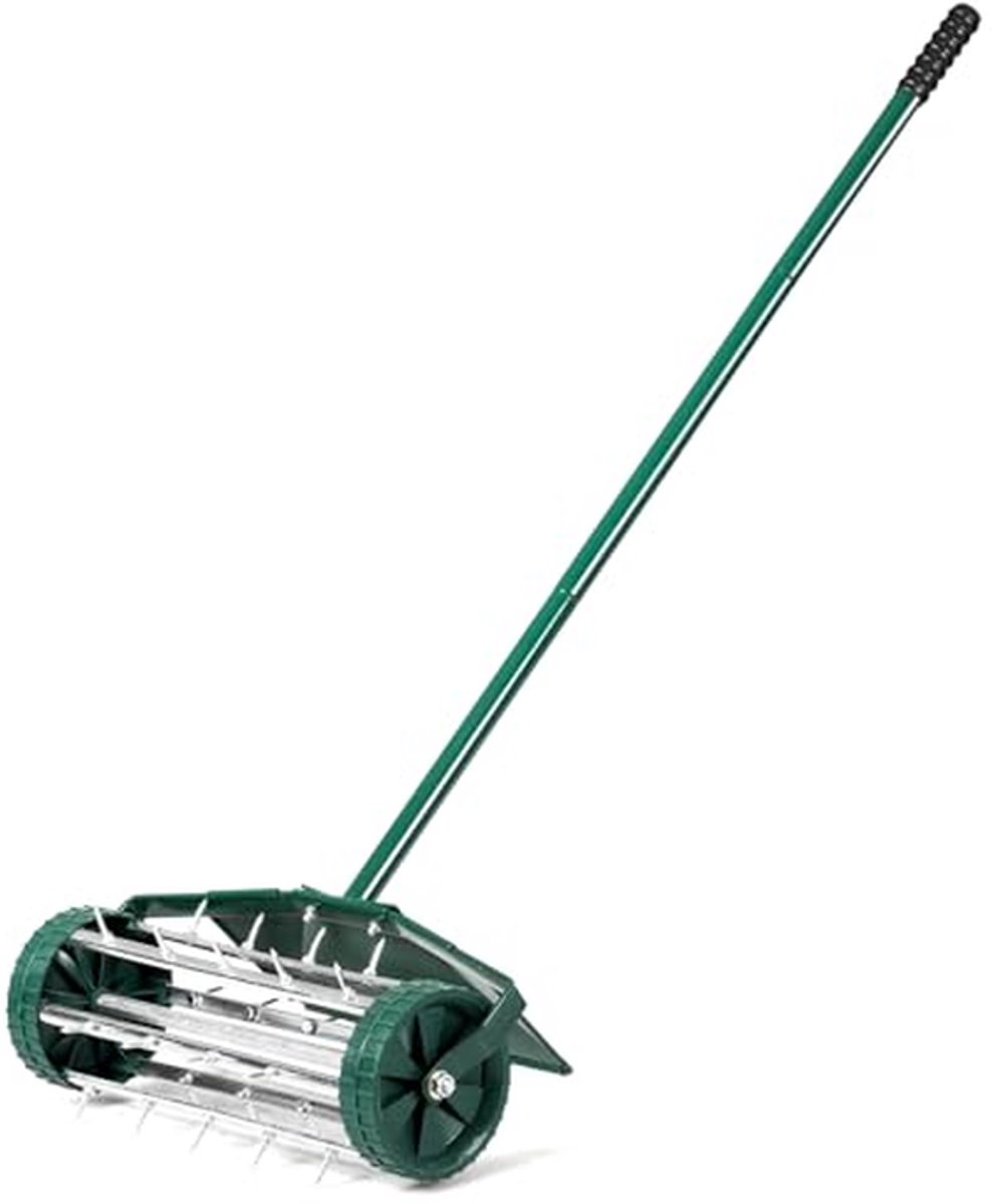 Gazon Beluchter - Rol Beluchter - Gazon Verzorgen - Spatbescherming - 45 cm Breed - Grijs