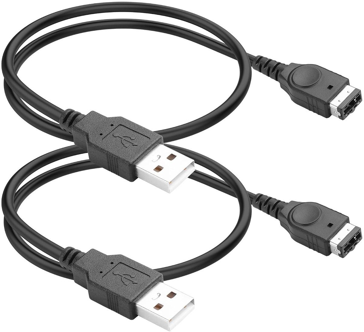 2 Stuks USB Oplaadkabel voor Nintendo DS en Gameboy Advance SP - 1.2m Lange Kabel voor Gaming Accessoires