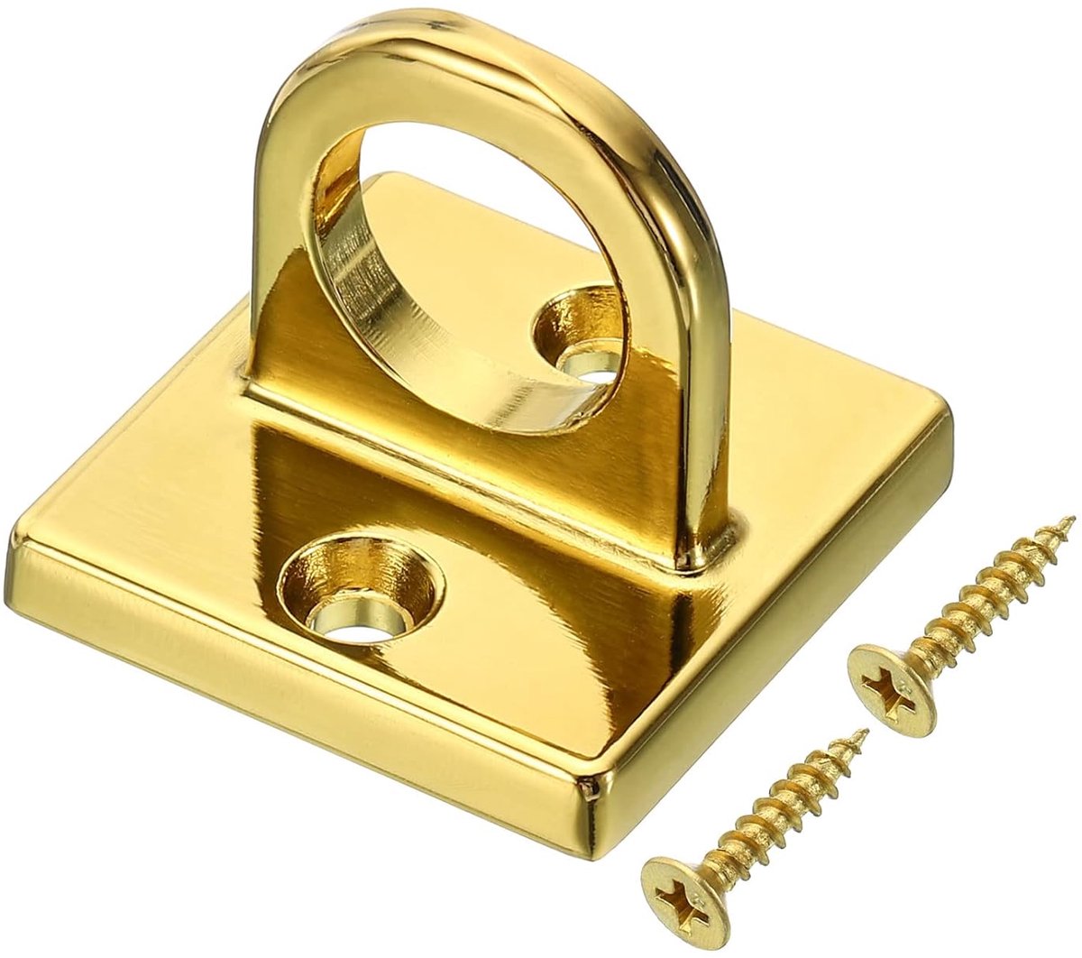 Pad oogplaat U-haak, metalen plafondhaak, wandmontage, lus met schroeven, hardware, ringhaak voor aanhangers, snaren in staartbarrière, glanzend goud