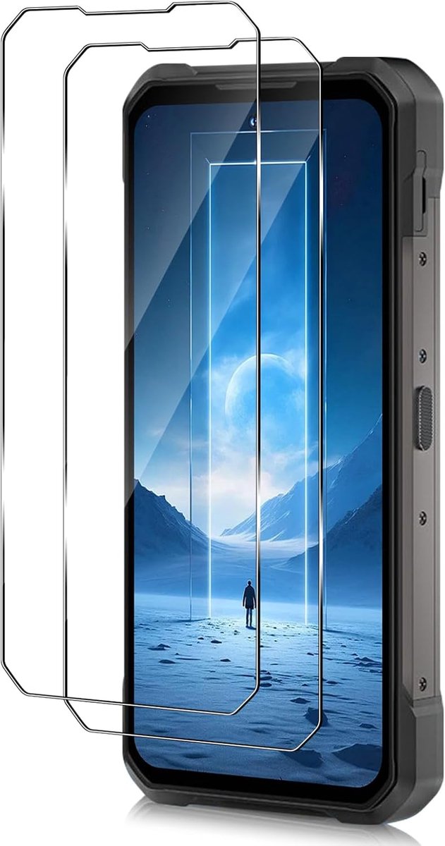Displaybeschermfolie voor Oukitel WP61/WP61 Plus/WP61 Ultra, 2 stuks, gehard glas, krasbestendig, anti-vingerafdruk, luchtbelvrij, hardheidsgraad 9H, 0,33 mm, zeer robuust