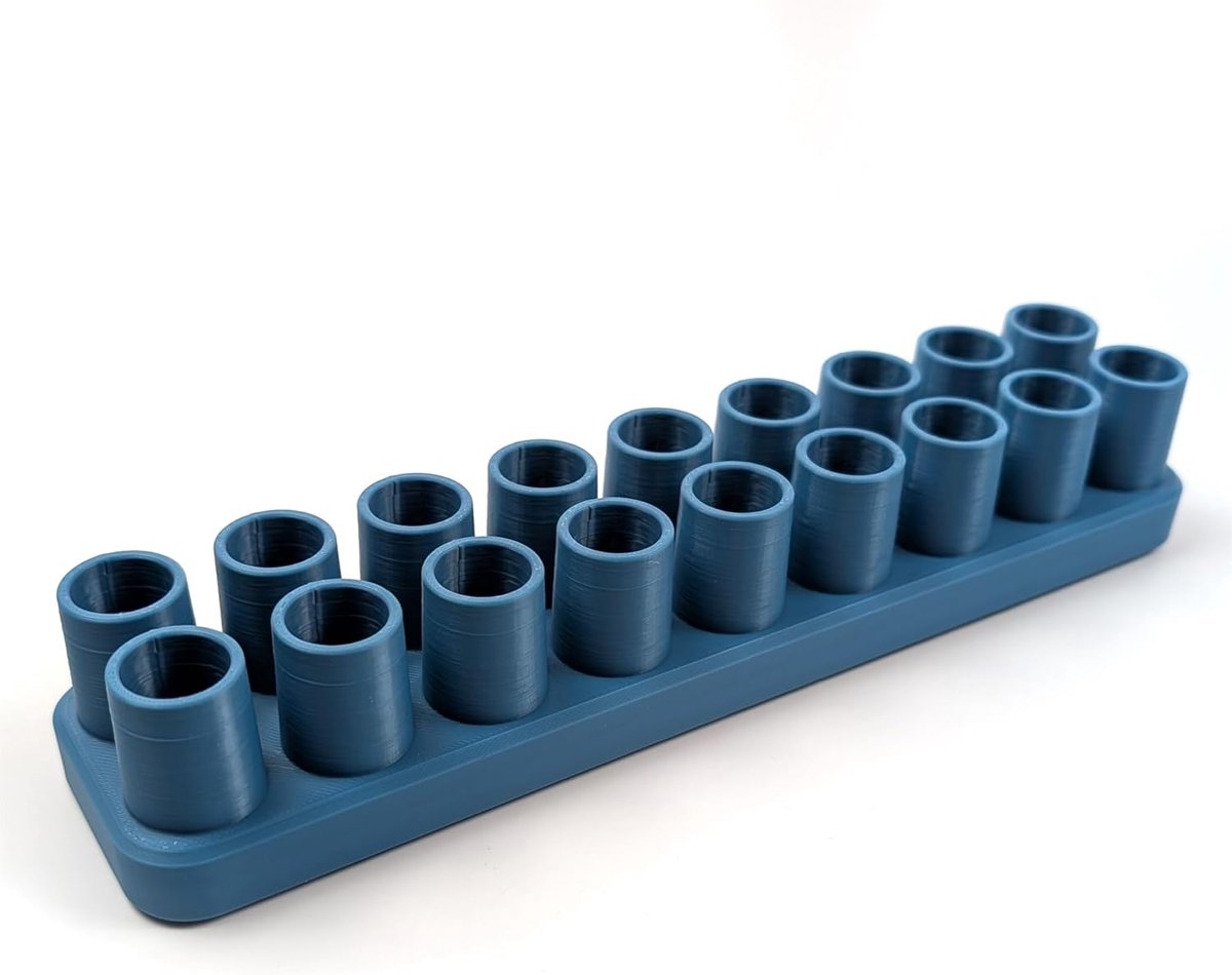 pennenhouder voor kinderen - compatibel met Stabilo Woody - 18 vakken (Pastelblauw (recht))