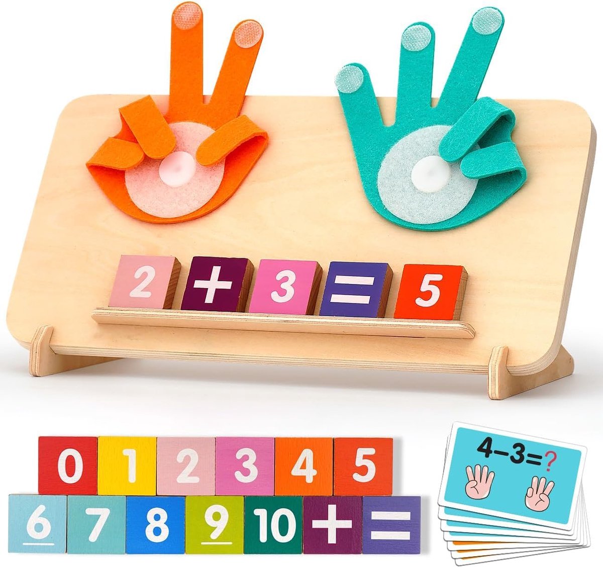 spelletjes 3 jaar, wiskundespeelgoed, leren tellen, pedagogische spelletjes, kleuterschool, cadeau voor Kerstmis of verjaardag, voor kinderen van 3 tot 5 jaar