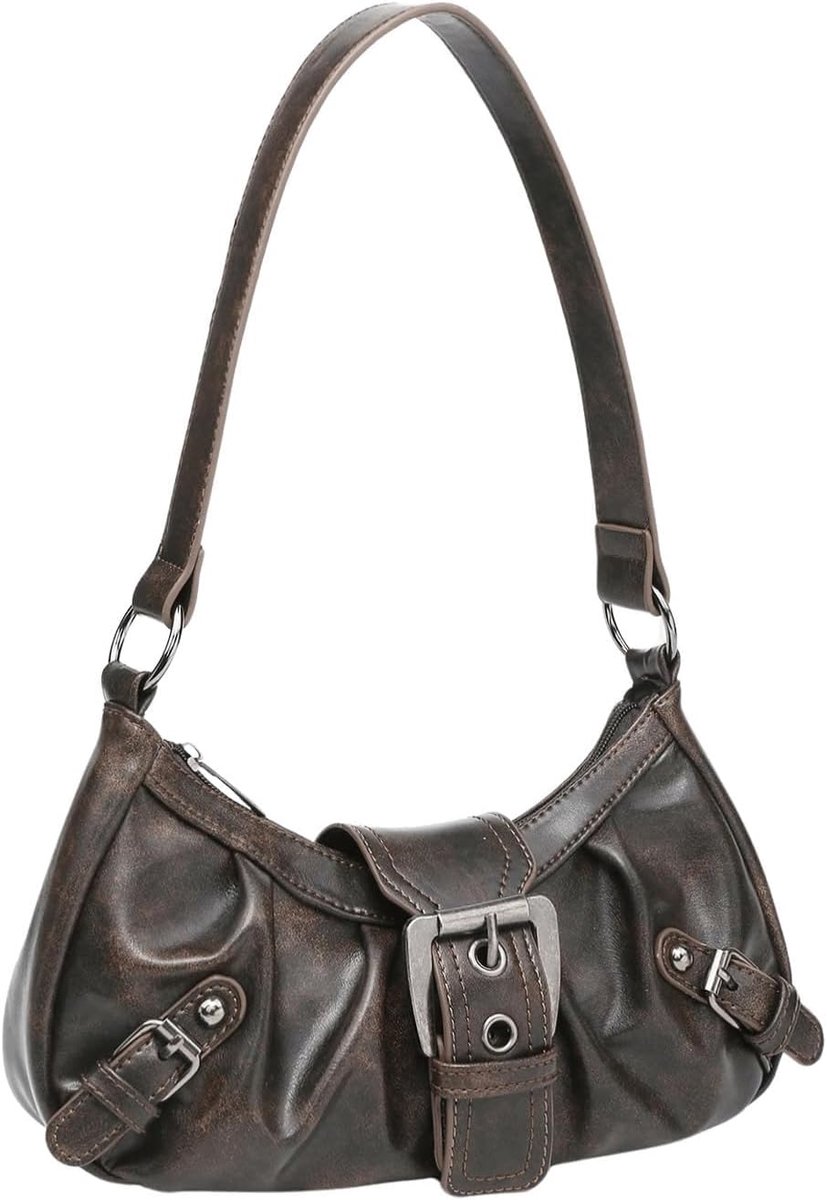 Y2k Mini-Geldbörse Süße Gothic-Punk-Vintage-Geldbörse，Traggriff, Schnalle, Punk, Geldbörsen, Taschen
