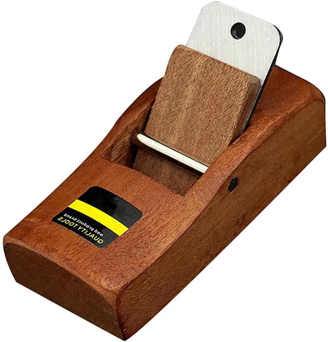 Houtbewerkingsvlakvijl mini - houten en metalen constructie - met stalen mes - ideaal voor de hobbyist - ShopVlot