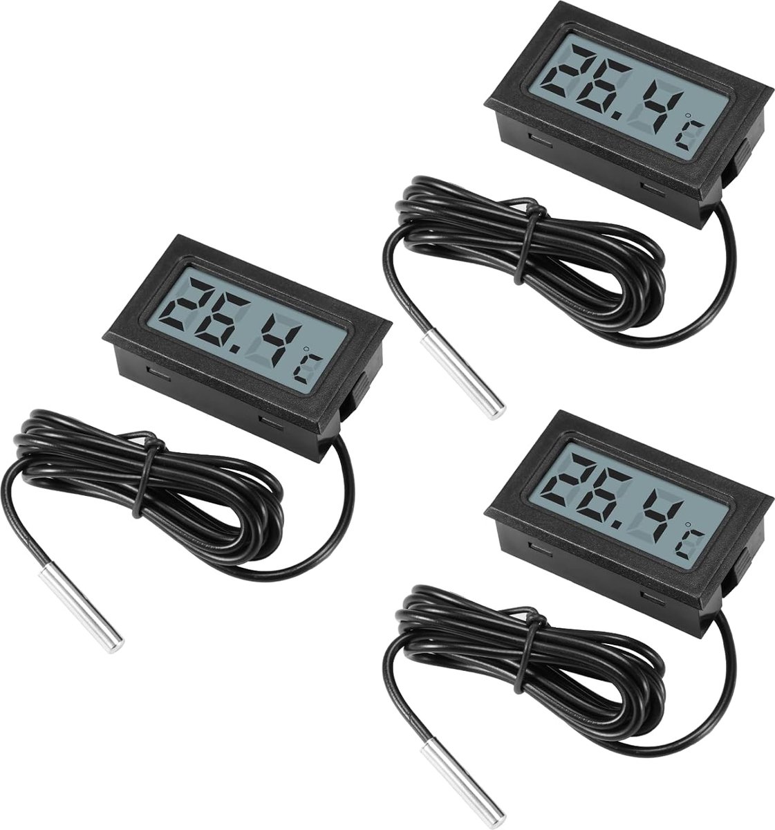 lcd-thermometer, temperatuurtester met externe sensor, voor koelkast