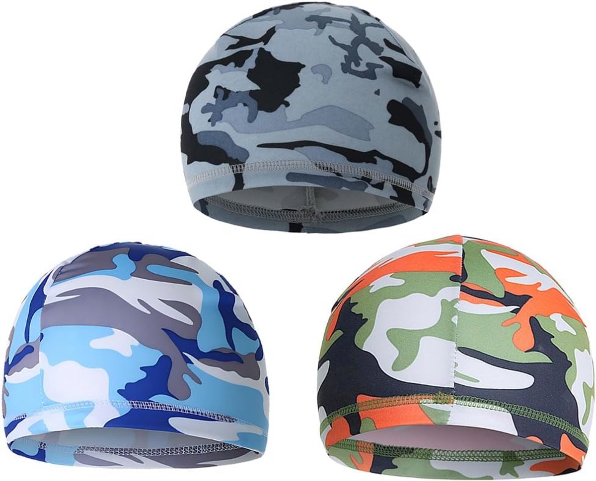3 stuks helmonderkappen voor de zomer, ademend, onder helm, muts