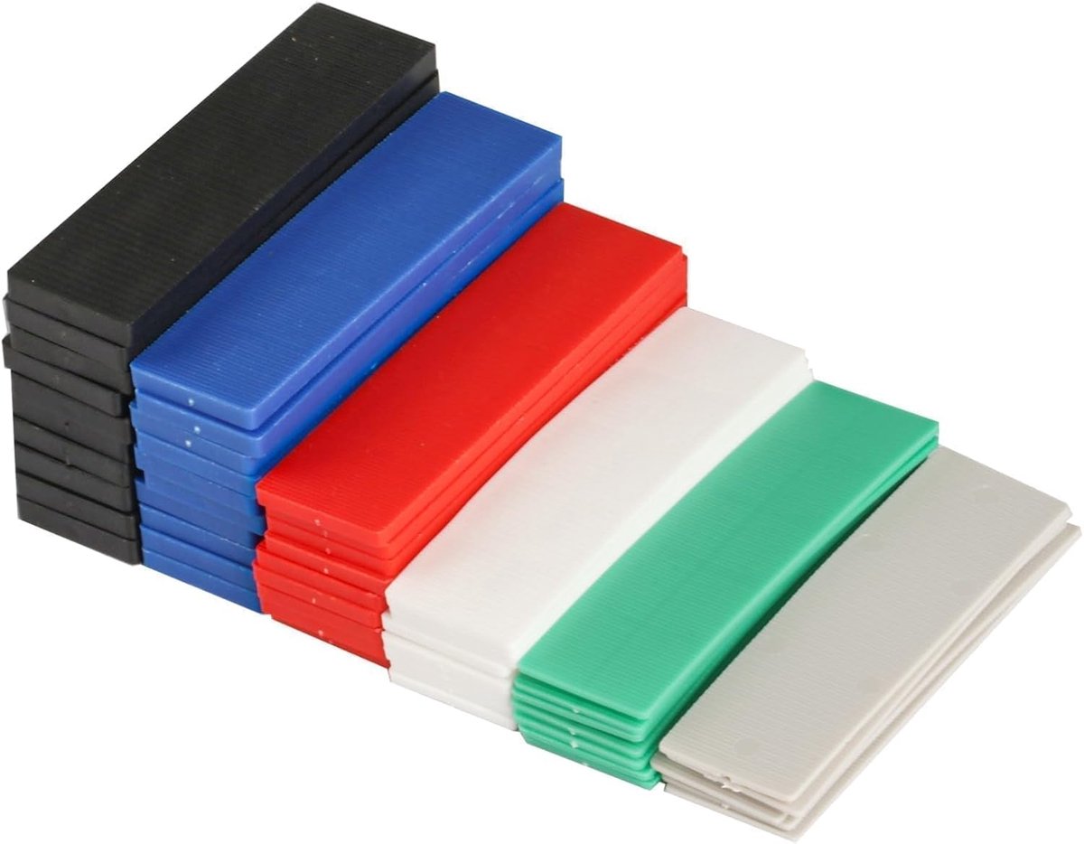Plastic spacers 72pcs - 6 maten - hoogwaardig PP materiaal - ideaal voor tegels en ramen - SnelShoppen