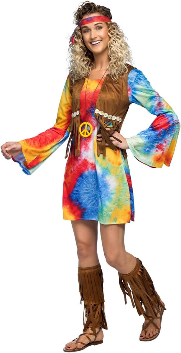 Hippie Breeze-kostuum voor dames Jaren '70, 6-delig Set voor