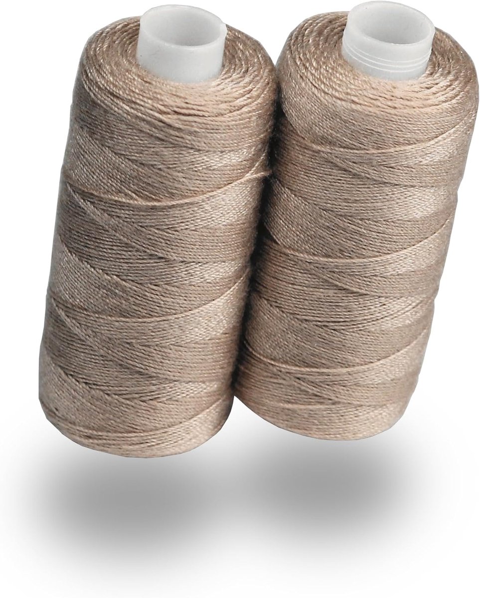 Taupe jeansgaren voor naaimachine 2 x 150m - Oeko-Tex - Naden zoals