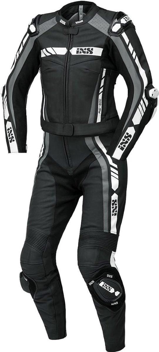 IXS RS-800 1.0 Dames Zwart Grijs Wit 2-Delig Motorpak - Racepak