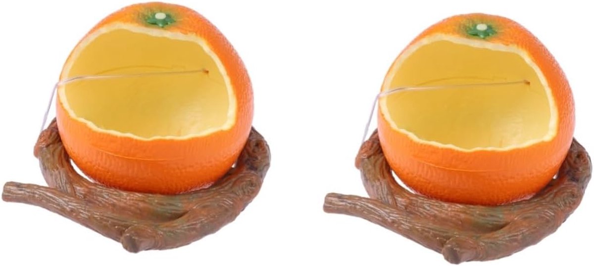 Voerbak Papegaai - Vogel Voerbakje - Voeren van Vogels - Unieke Oranje Vorm - 10 x 6.5 x 7 cm
