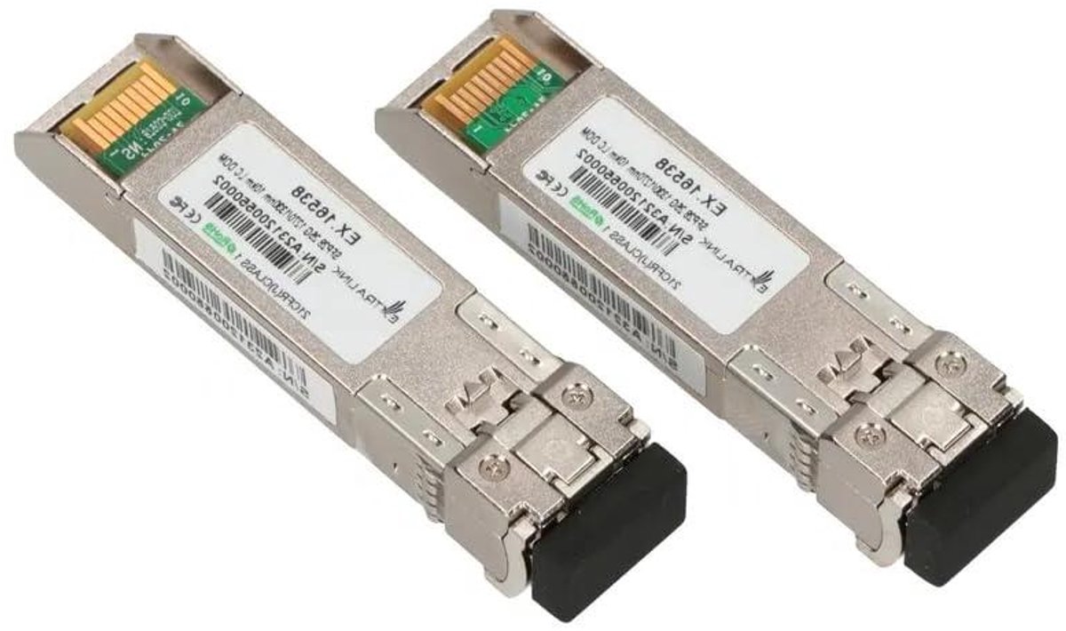 SFP Glasvezel Module - Transceiver Netwerk - Netwerk Uitbreiding - WDM Single-Mode - 10 km - Grijs