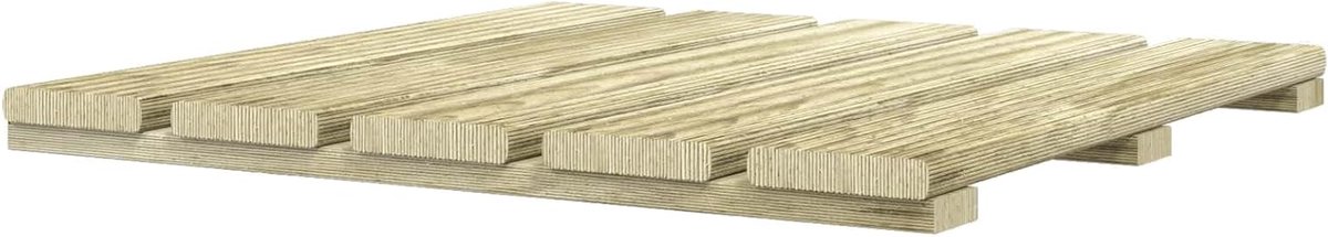 Terrastegels Houtlook - Balkontegels Vloerbedekking - Buitenruimte Aankleden - Geïmpregneerd Grenenhout - 50 x 50 cm - Groen