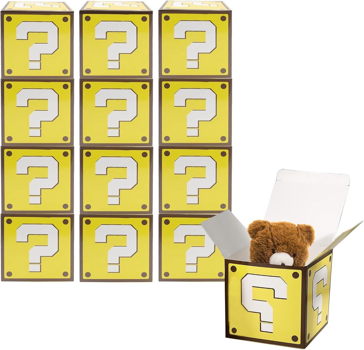 25 Stuks Kleine Geschenkdoosjes voor Kinderen, Ideaal voor Feestjes, Bruiloften en Verjaardagen, 10 x 10 x 10 cm