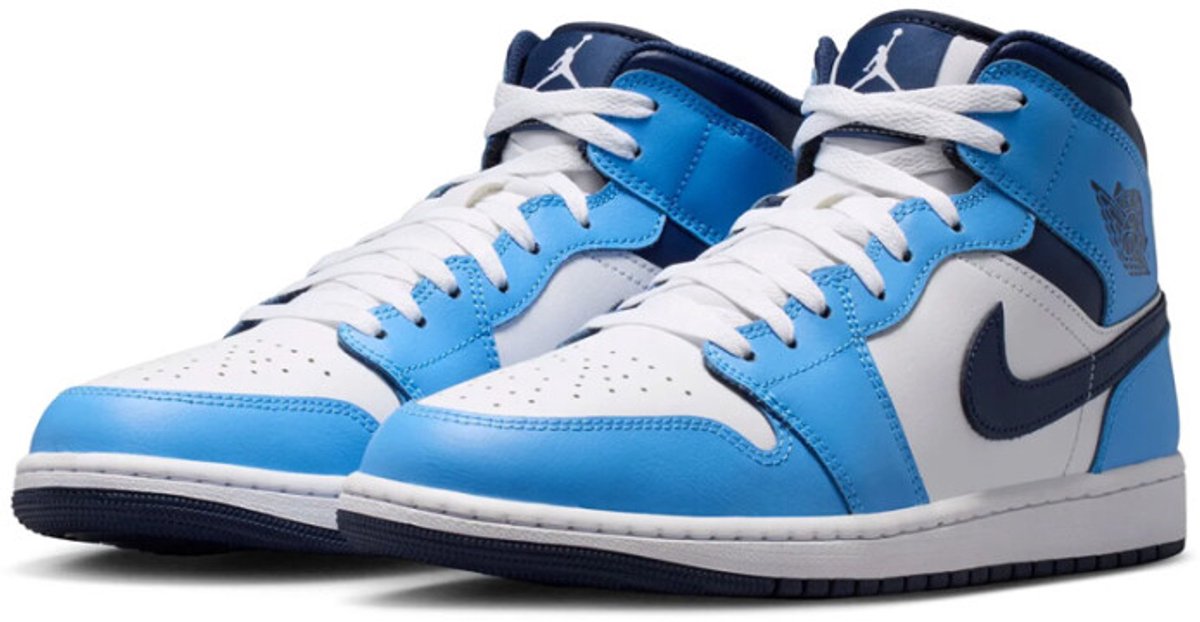 Jordan 1 Mid University Midnight Blauw