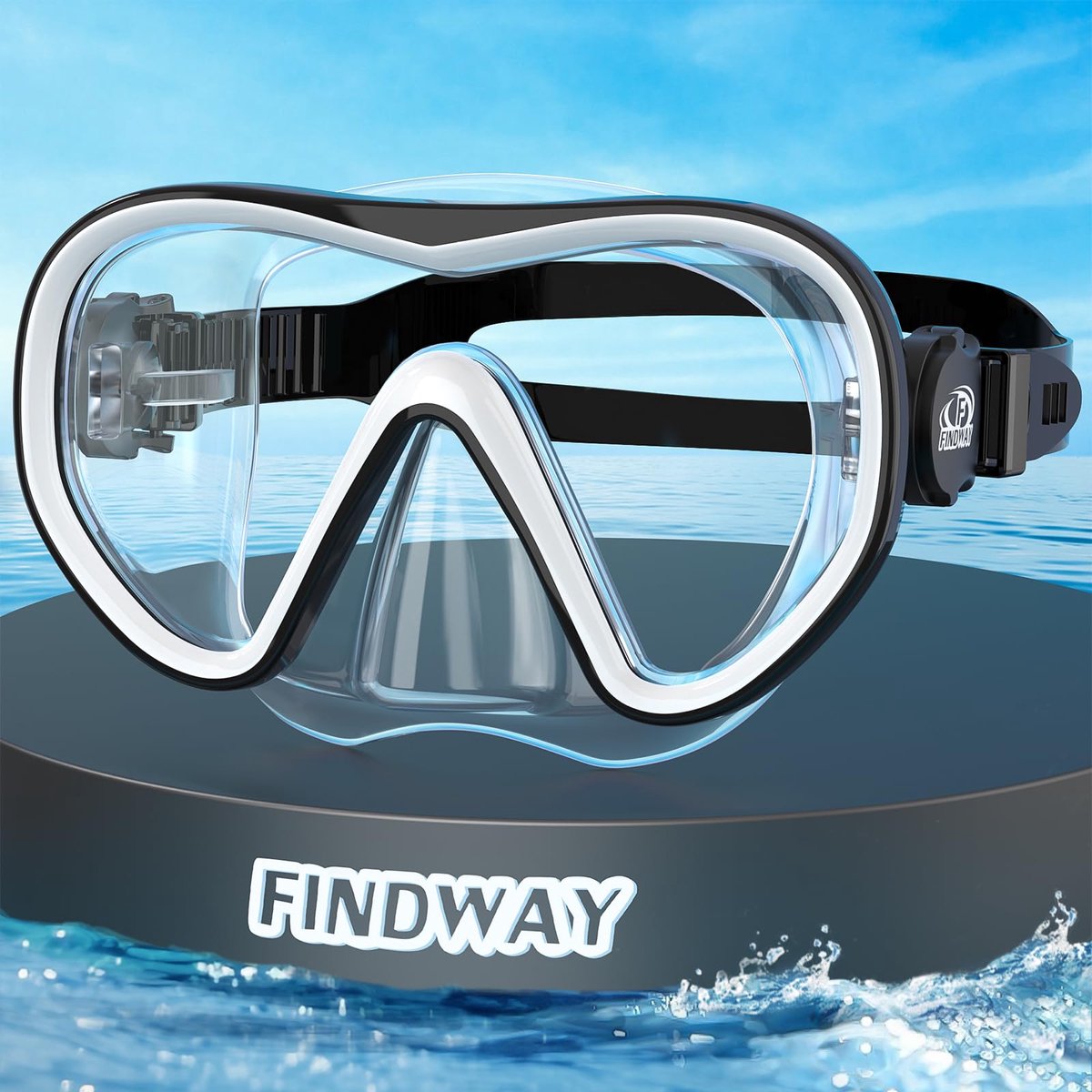 SnelShoppen - Duikbril voor Kinderen, Zwembril met Neusmasker, Snorkelmasker 180 Graden Panorama HD, Anti-Fog en Anti-Lek, Geschikt voor 4-16 Jaar, Id