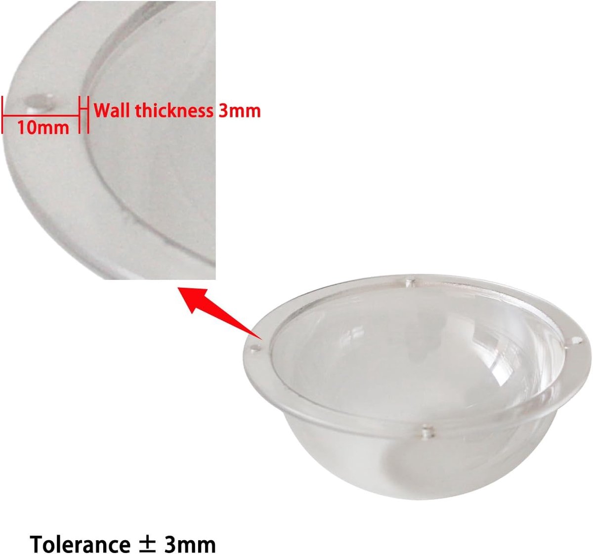 SnelShoppen - Acryl Camera Dome voor Beveiligingscamera Buiten Transparante Dome Hoed Weerbestendig Beveiligingscamera Behuizing Waterdichte Camera Co