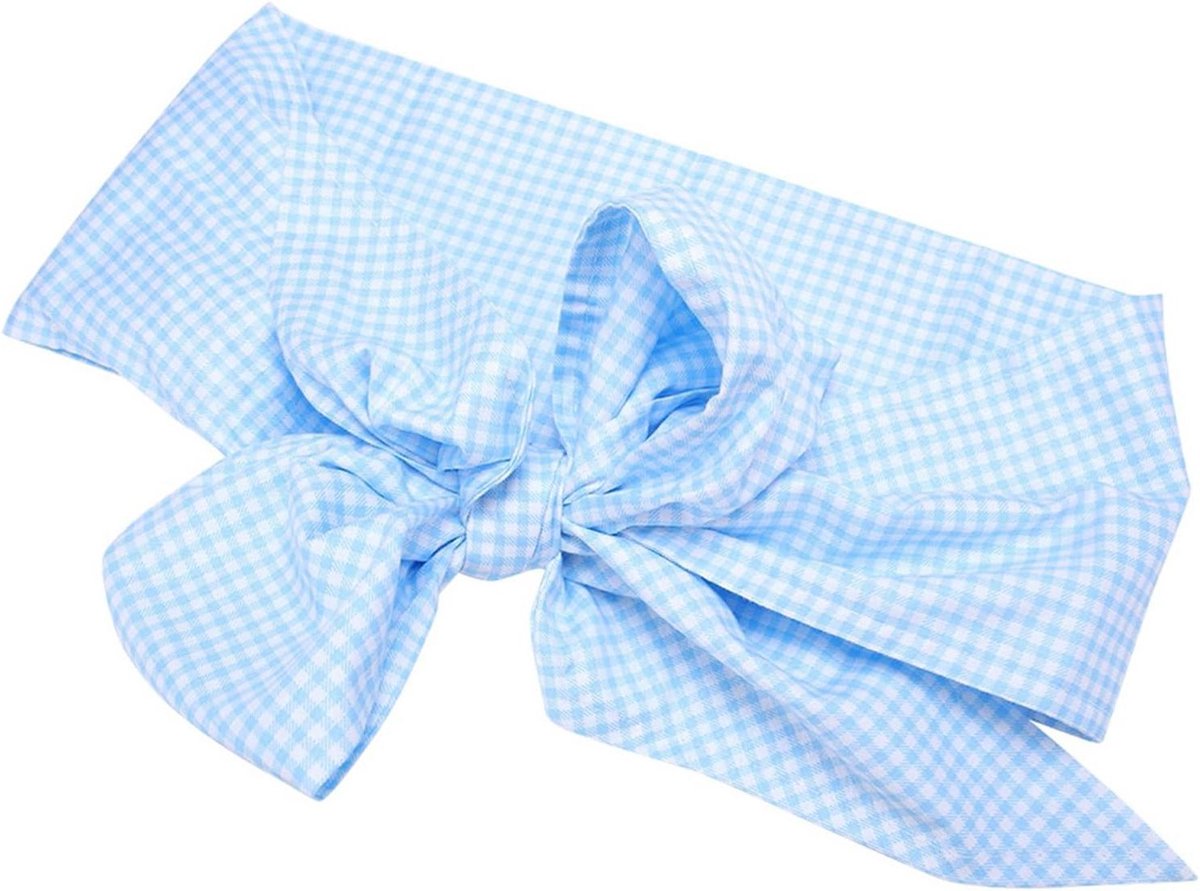Pasgeboren Inbakerdoek - Babywikkeldoek Baby Swaddle - Fotoshoot Baby - 100% Natuurlijk Katoen - 184 x 14 cm - Lichtblauw Plaid