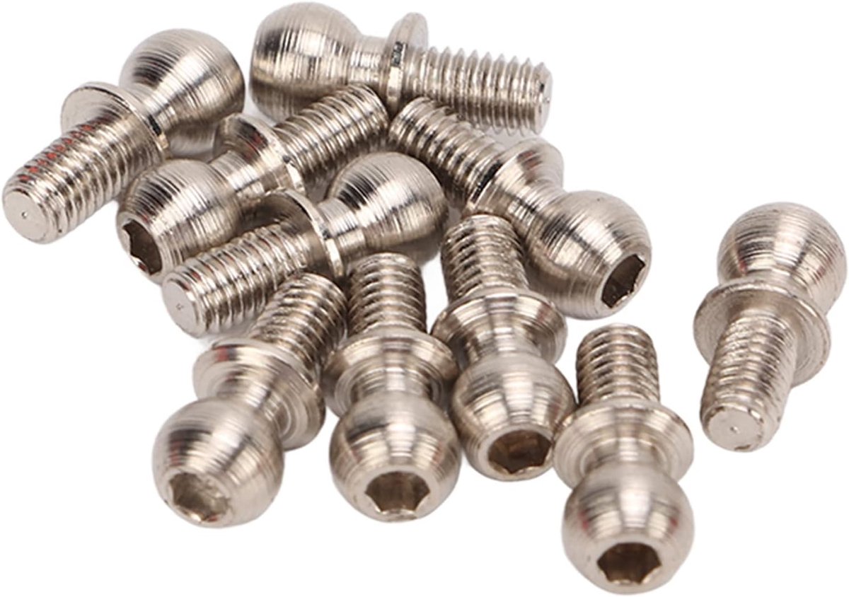 Steering Kogelgewricht, 10 Pcs RC Ball Thread RC Auto Upgrade Onderdelen Ijzeren Steering Ball Head voor ZD Racing RC Accessoires Modelauto Accessoires