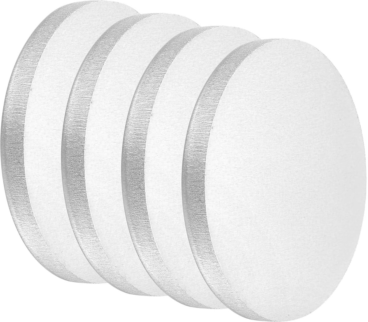 4 stuks aluminium plaat, 50 mm x 5 mm, ronde aluminiumplaat 6061 aluminium schijven, hanger, ronde ponsschijven voor lasersnijden, metalen stansen, sieraden maken, doe-het-zelf