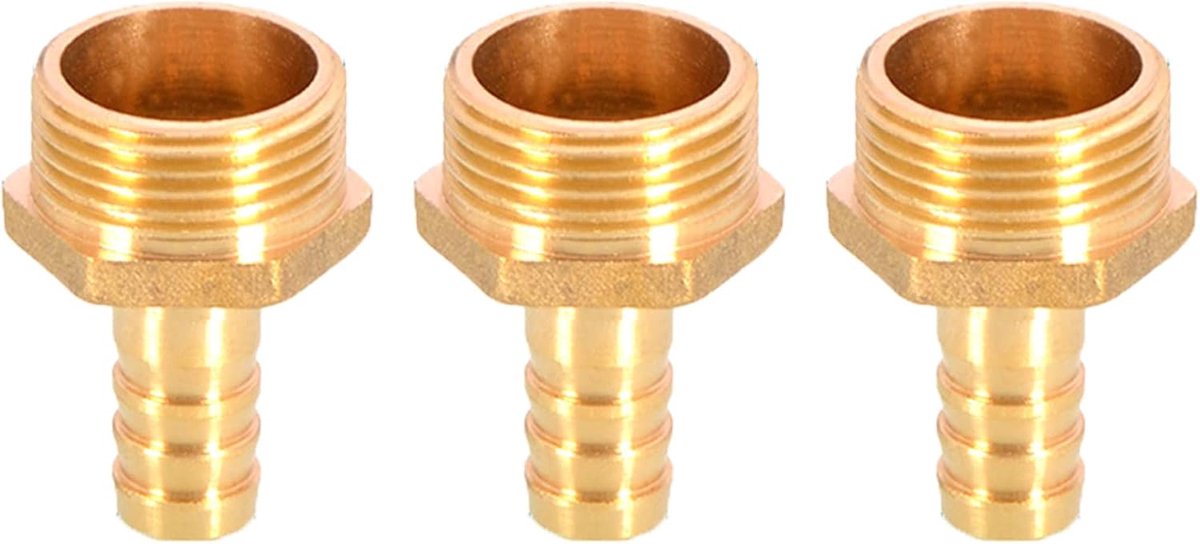 3 STKS Messing Prikkeldraad Slang Fitting Koppeling Connector 12mm tot 3/4 "Mannelijke BSP Draad Pijp Fitting Pijp Adapter