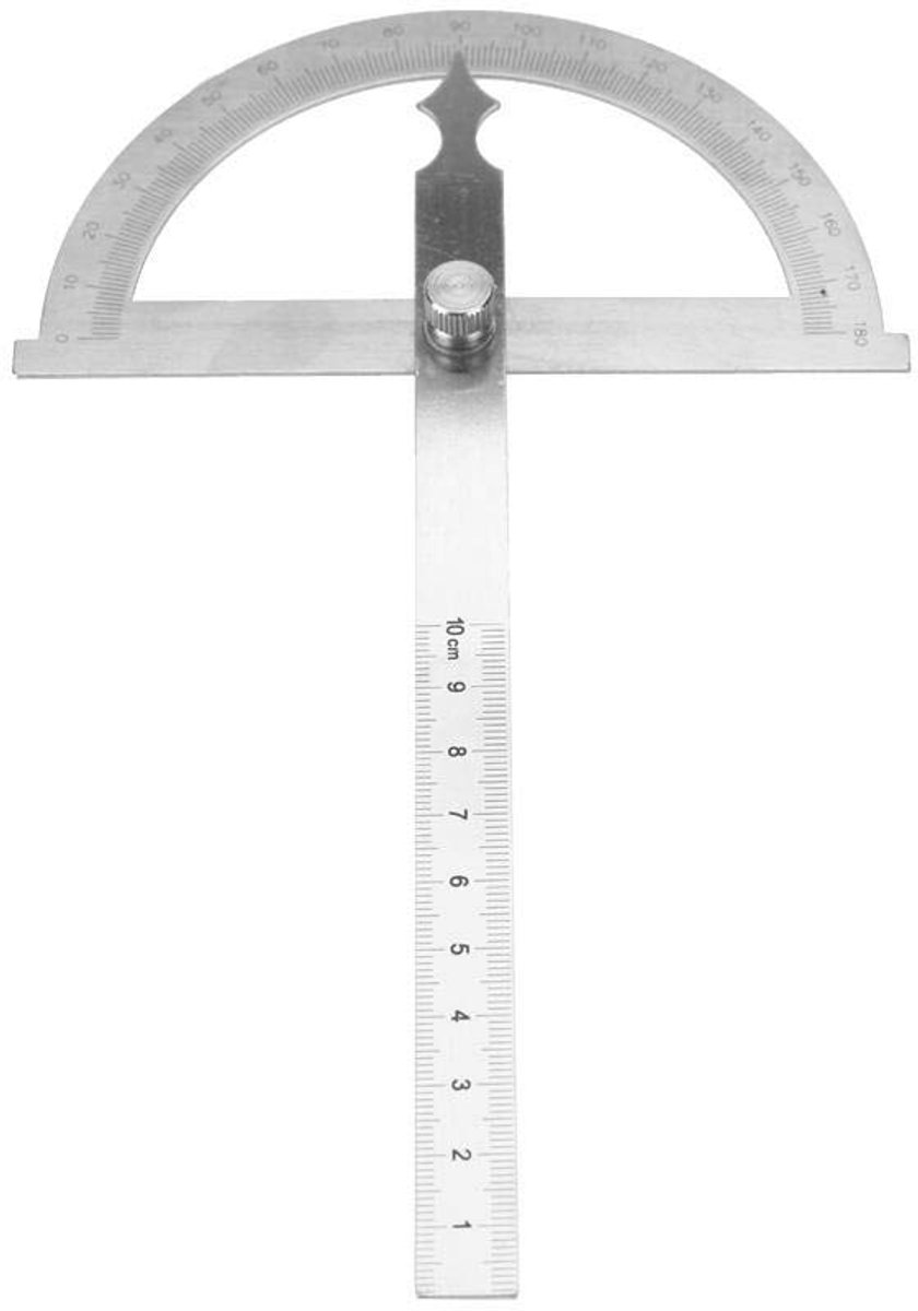 Gradenboog van roestvrij staal, 0-180 graden, gradenboog 80 × 120 mm, 120 × 150 mm, 150 × 200 mm (120 x 150 mm)