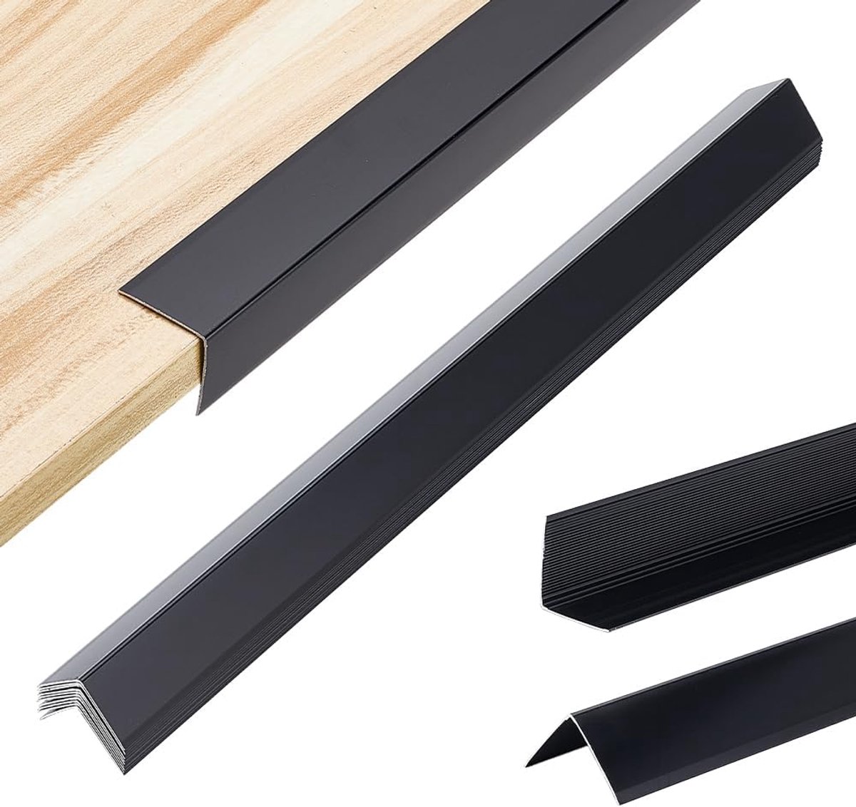 10Pcs Aluminium Zelfklevende Hoekbeschermers L-vormige Molding Trim Metalen Muur Edge Protector Strip Voor Wandkast Plint Decor Deurframe Randbescherming