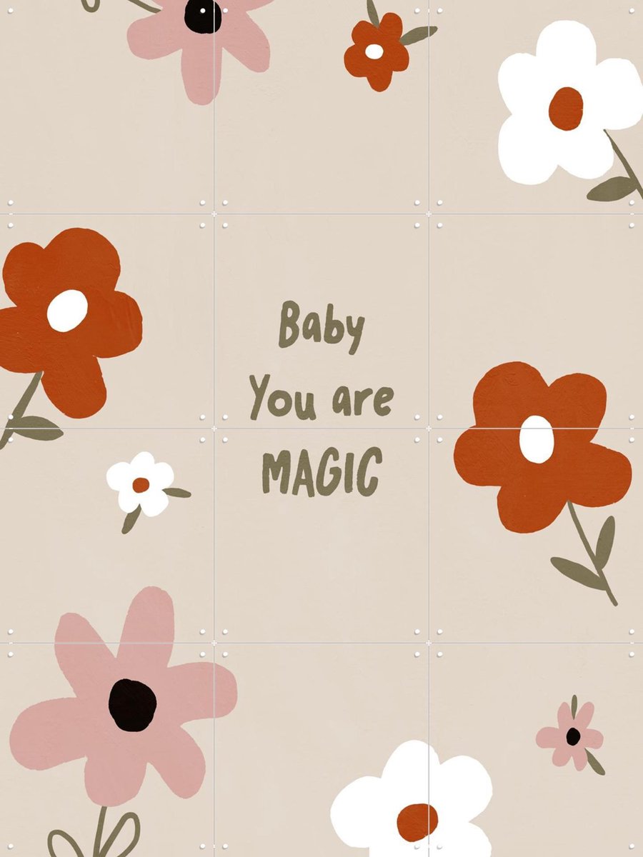IXXI Baby You Are Magic, Treechild & Various - 60 x 80 cm - Gratis ophangtool - Grote wanddecoratie en posters - Speels, Vintage, Illustraties